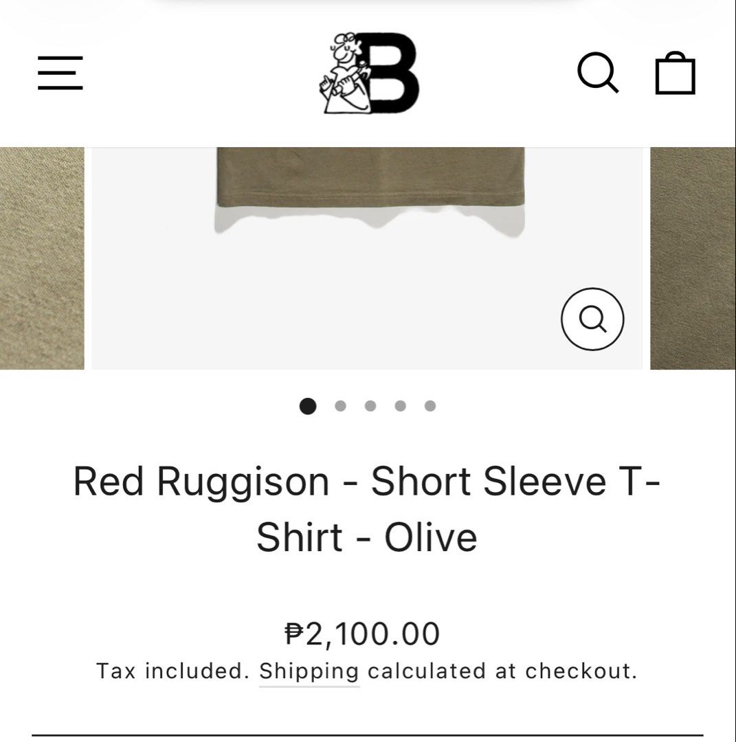 RED RUGGISON HK Basic Plain Crewneck Shirt in Green (Category: Tshirts & Polo Shirts ) located in Manila. Submitted by yama_archive (Listing ID 1460849627, Image 3). Description: RED RUGGISON HK Basic Plain Crewneck Shirt in Green Dimes (inches starting from 0) — - Size on tag: L - Width: 21.5 - Length: 28.5 - Shoulders: 19 - Sleeves: 8 - Fabric: Cotton ₱800 Issues: Bleach stains on right sleeve Condition: 10/10 Color Rate: 8.5/10 *Color might be