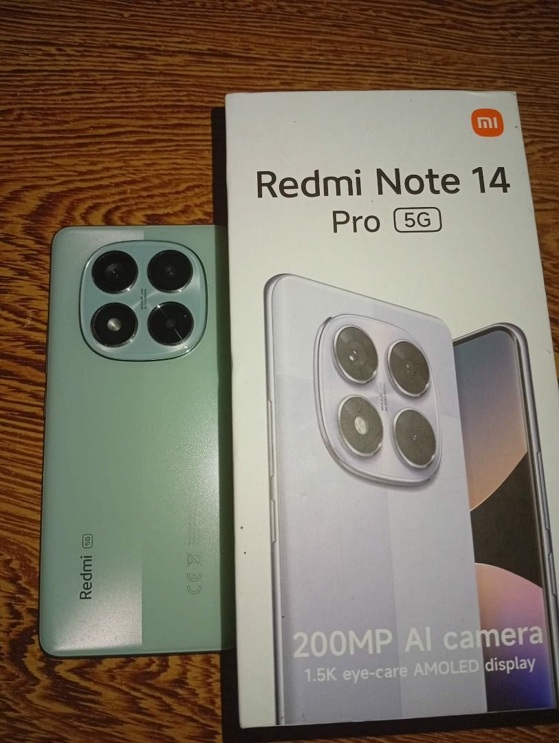 Redmi Note 14 Pro 5g (Category: Android Others) located in Caloocan City. Submitted by quickstone_1dc5ca (Listing ID 1460729751, Image 1). Description: - Brand: Redmi - Model: Note 14 Pro 5G - Color: Coral Green - RAM: 12GB - Storage: 256GB - Connectivity: 5G - Condition: Like new, with original box included. - Features: Sleek design, ample storage for all your needs..