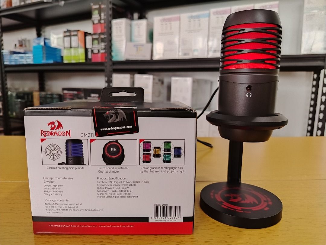 Redragon Nebula RGB Gaming USB Microphone Black (Category: Microphones) located in Pasig City. Submitted by technofuseofficial (Listing ID 1460813272, Image 3). Description: Redragon Nebula RGB Gaming USB Microphone Black Brand New and Original Items Store Location: 3Rd Floor Unit 303, 604 Shaw Boulevard, Barangay Kapitolyo, Pasig City Same Day Delivery: - Lalamove delivery within Metro Manila - For walk-ins: Always PM first for item availability