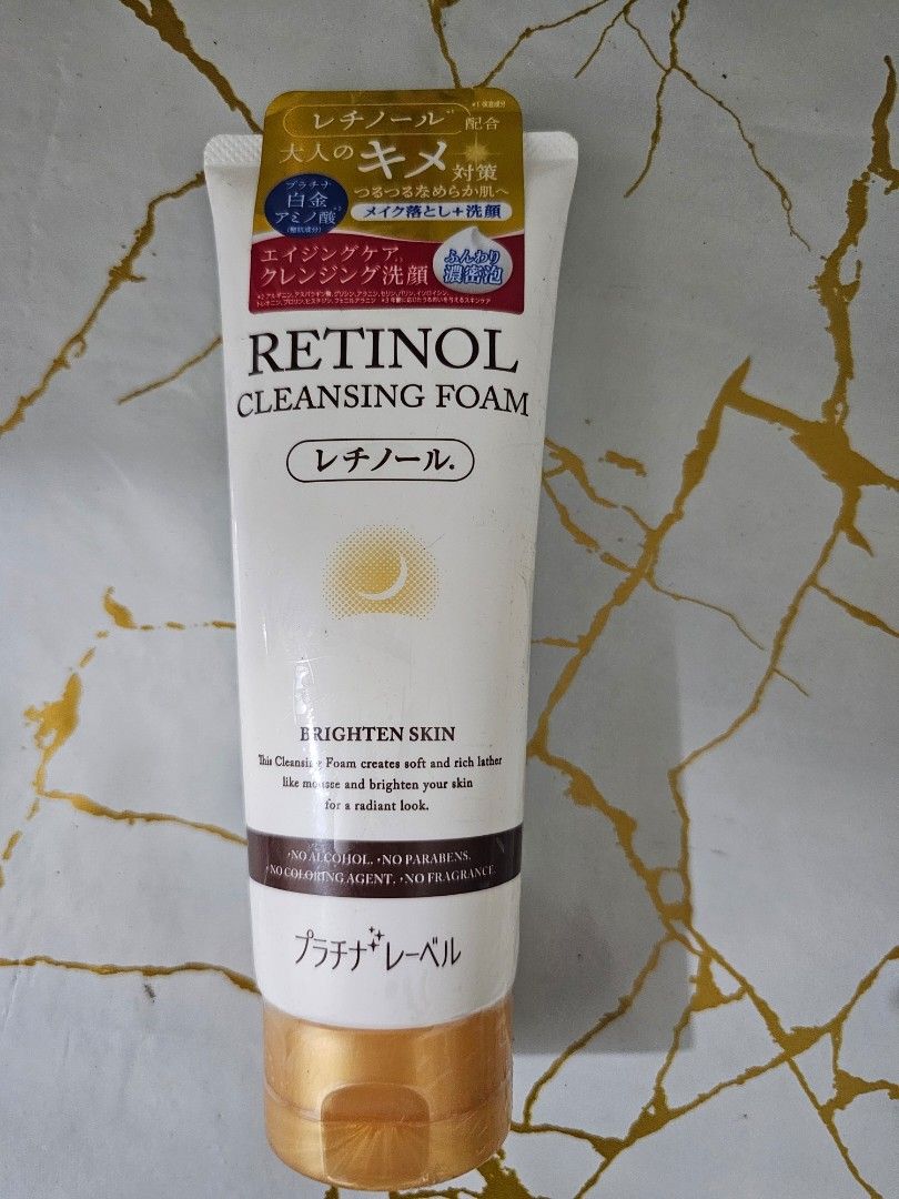 Retinol Cleansing Foam for Aging Skin (Category: Face Care) located in Manila. Submitted by tokyo_thv (Listing ID 1460907539, Image 1). Description: - Retinol Cleansing Foam for aging skin concerns. - Creates a soft, rich lather. - Cleanses and brightens skin. - Removes makeup and cleanses in one step. - Free from alcohol, parabens, coloring agents, and fragrance. - Achieve a radiant look..