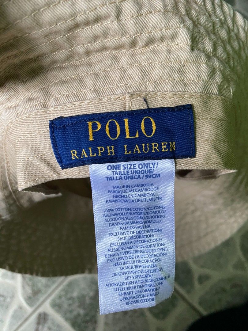RL bucket hat (Category: Caps & Hats) located in Quezon City. Submitted by zerozerowan (Listing ID 1460720709, Image 2). Description: no issues new tag RL bucket hat one size fits all .