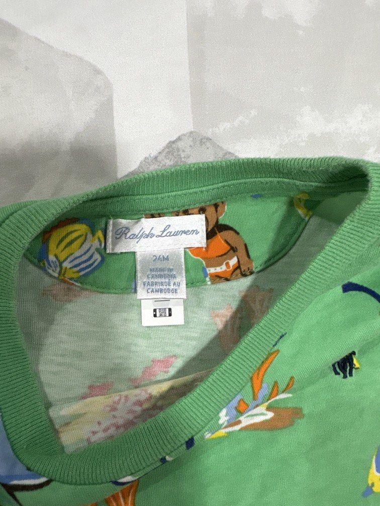 RL polo bear cotton jersey tee (Category: Babies & Kids Fashion) located in Mandaluyong City. Submitted by kchloe__ (Listing ID 1460735023, Image 2). Description: Authentic rl for 24m boy.