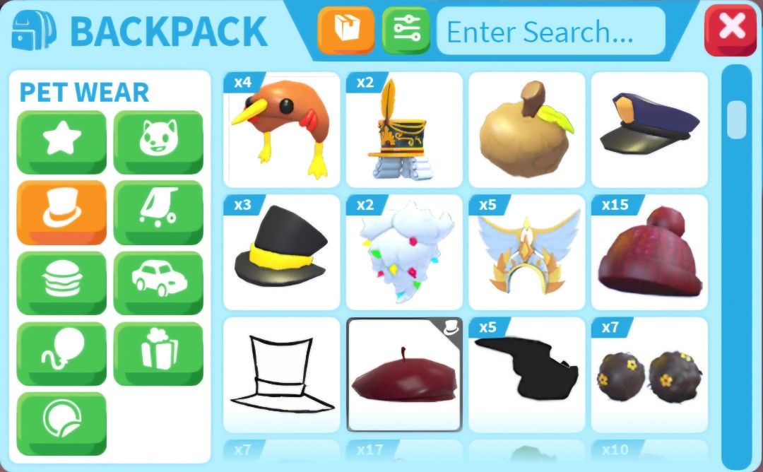 Roblox Adopt Me – Pet Wears (Category: In-Game Products) located in General Trias. Submitted by prlvd.sanb.21 (Listing ID 1460910139, Image 2). Description: ● Pet Wears ◇ 5pcs = Php8 ◇ 10pcs = Php15.