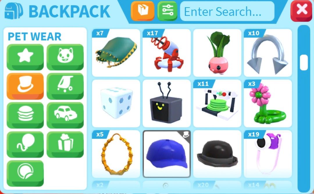 Roblox Adopt Me – Pet Wears (Category: In-Game Products) located in General Trias. Submitted by prlvd.sanb.21 (Listing ID 1460910139, Image 3). Description: ● Pet Wears ◇ 5pcs = Php8 ◇ 10pcs = Php15.