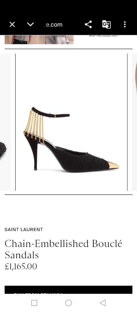 SAINT LAURENT HEELS (Category: Heels) located in Bulacan. Submitted by joanagwen (Listing ID 1460855910, Image 2). Description: WHY OH ES ELLE SANDALS Nasa 98k yarn oh Pang event niyo mga sissy Size 37 on tag.