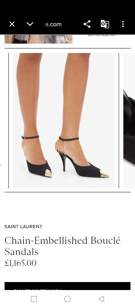 SAINT LAURENT HEELS (Category: Heels) located in Bulacan. Submitted by joanagwen (Listing ID 1460855910, Image 3). Description: WHY OH ES ELLE SANDALS Nasa 98k yarn oh Pang event niyo mga sissy Size 37 on tag.