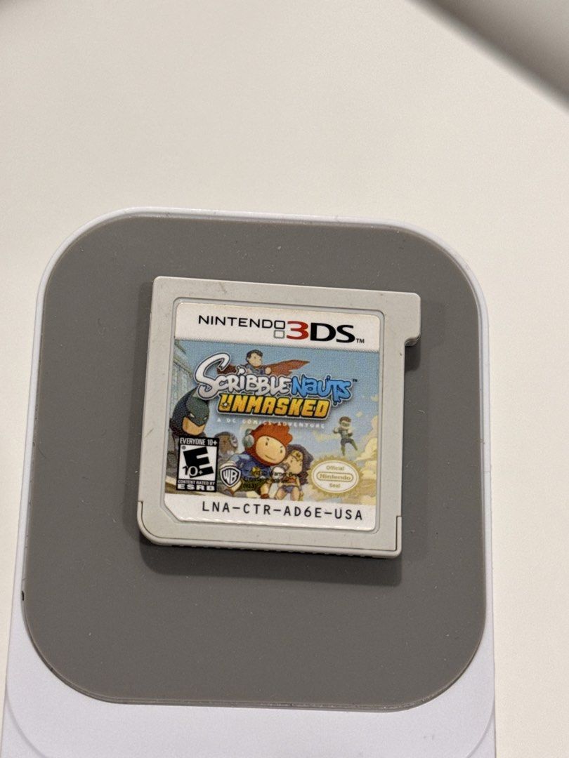 Scribblenauts Unmasked: A DC Comics Adventure 3DS/2DS Game (Category: In-Game Products) located in Baliuag. Submitted by mostlyaboutnintendo (Listing ID 1460867458, Image 1). Description: 📌 https://linktr.ee/mostlyaboutnintendo 📢 CARTRIDGE ONLY ✔️ Authentic ✔️ Mabilis ma-read mismong cartridge ✔️ Guaranteed tested and working ✔️ Will always send tested pics before ship out ✔️ Clean Pins ✔️ US Version Scribblenauts Unmasked: A DC Comics Adventur