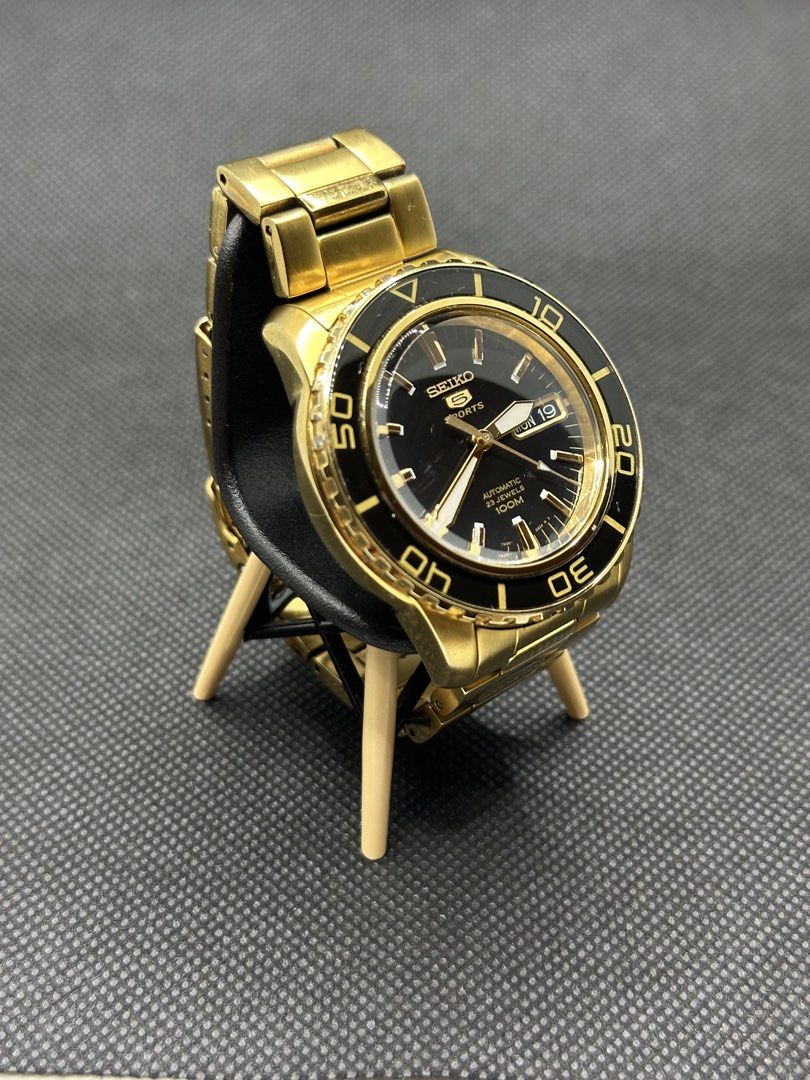 Seiko SNZH60 Black Gold (Category: Men's Watches) located in Manila. Submitted by iispaolo (Listing ID 1460770235, Image 3). Description: FOR SALE ONLY 6,800 PHP Negotiable Seiko 5 Sports SNZH60 - Black Gold - No Aftermarket Parts, All Original - 9.5/10 Condition - 10/10 Function - With Seiko Box, Hangtag, Manual and Booklet - 7S36 Automatic Movement - 42MM Case Size - 14MM Case Thickness Location: Pasig / Mandaluyong Area Open for shipping via l