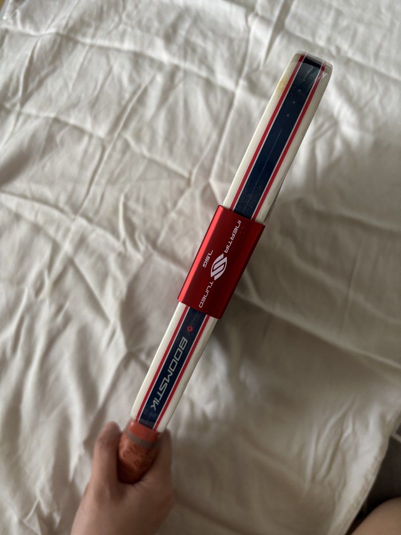 Selkirk Boomstik 1776 Widebody (US Version) (Category: Racket and Ball Sports) located in Manila. Submitted by annadelprado14 (Listing ID 1460801178, Image 3). Description: FOR SALE: Selkirk Boomstik 1776 Widebody - Used for 2 months only - NFC not yet registered - PPF-covered and overgripped since Day 1 - Lady-owned and in excellent condition RFS: Prefers OMNI.