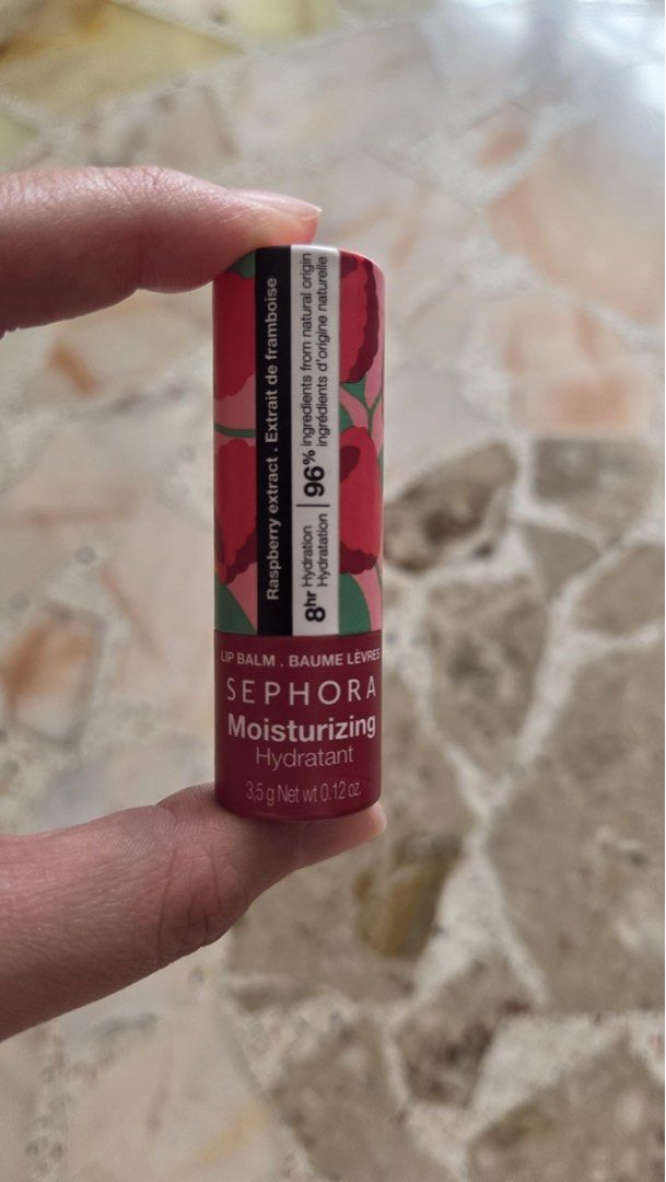 SEPHORA MOISTURIZING LIP BALM RASPBERRY (Category: Makeup) located in Quezon City. Submitted by soldbypam (Listing ID 1460819972, Image 1). Description: SEALED LOW BALLERS WILL NOT BE ENTERTAINED.