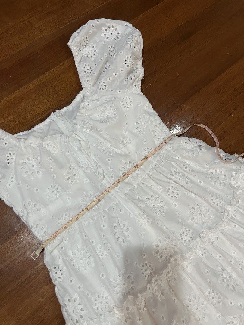 Shein white eyelet dress (Category: Dresses) located in Cebu City. Submitted by mariascart (Listing ID 1460739827, Image 2). Description: used 1-2x only no flaws.