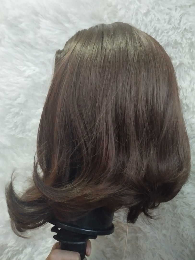 Short Brown Wig - Seven Queen Brand (Category: Hair Accessories) located in Valenzuela. Submitted by maehrshmallow (Listing ID 1460740570, Image 3). Description: - Short Brown wig - Styled with soft, natural-looking waves - Seven Queen Brand - Looks Realistic - Can be used for Natasha Romanoff Cosplay - Wig stand not included.