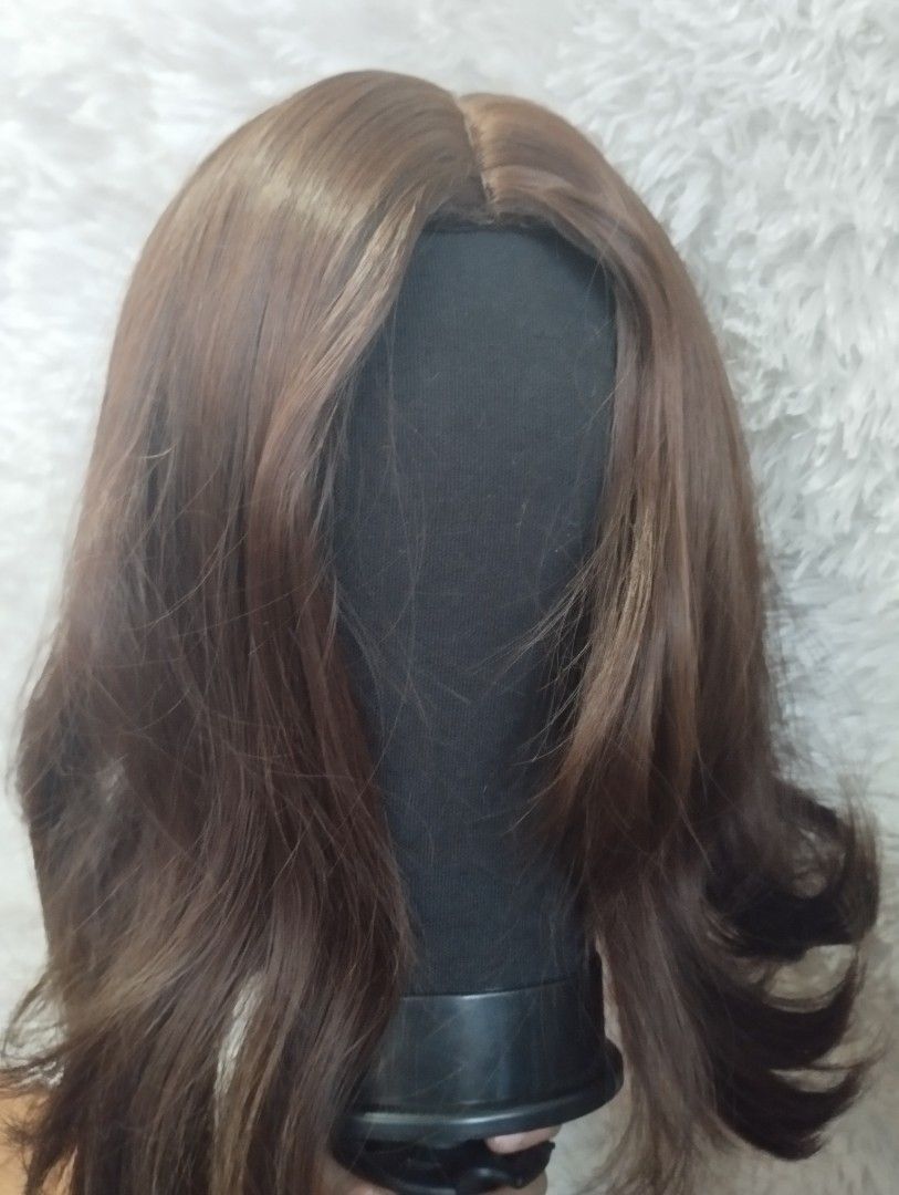 Short Brown Wig - Seven Queen Brand (Category: Hair Accessories) located in Valenzuela. Submitted by maehrshmallow (Listing ID 1460740570, Image 2). Description: - Short Brown wig - Styled with soft, natural-looking waves - Seven Queen Brand - Looks Realistic - Can be used for Natasha Romanoff Cosplay - Wig stand not included.