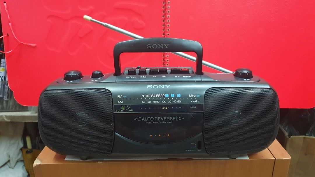 Sony Radio Cassette Working (Category: Portable Music Players) located in Manila. Submitted by zandre615 (Listing ID 1460757756, Image 2). Description: Sony radio cassette player for sale am radio working fm radio working 88 to 107.5 wish fm Cassette tape player all working AC 100 V, need transformer, not included Manila area.