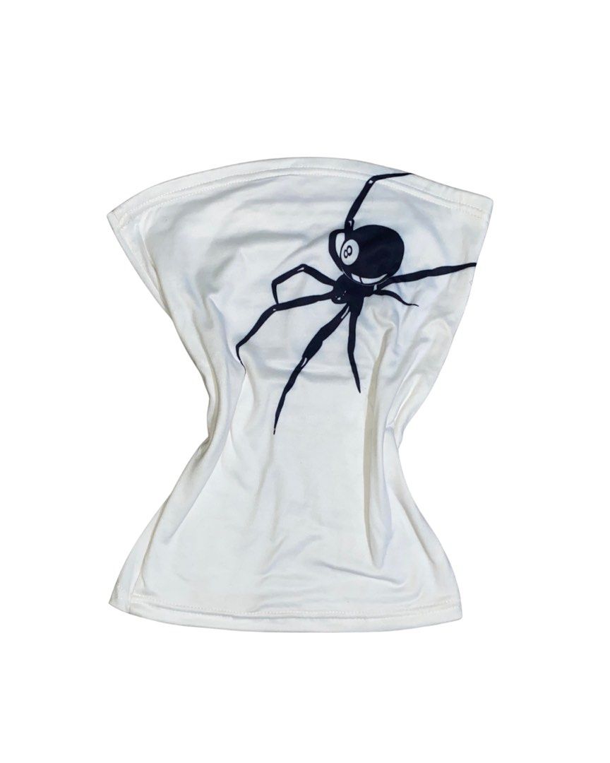 spider tube top (Category: Others Tops) located in Manila. Submitted by rainy.finds (Listing ID 1460870157, Image 1). Description: very stretchable can fit s-semi l flaws: none w: 11 l: 16 naturally tight fit.