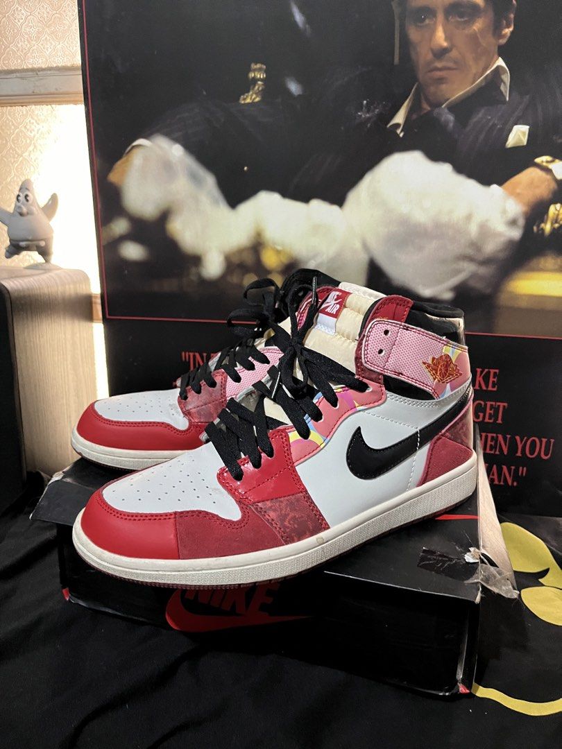 Spiderman Spiderverse Jordan 1’s Size 11 / 45 (Category: Sneakers) located in Mandaluyong City. Submitted by tacotonk (Listing ID 1460744026, Image 3). Description: Size 11 Like new With original box and laces RUSH SALE 🚨 Delivery.