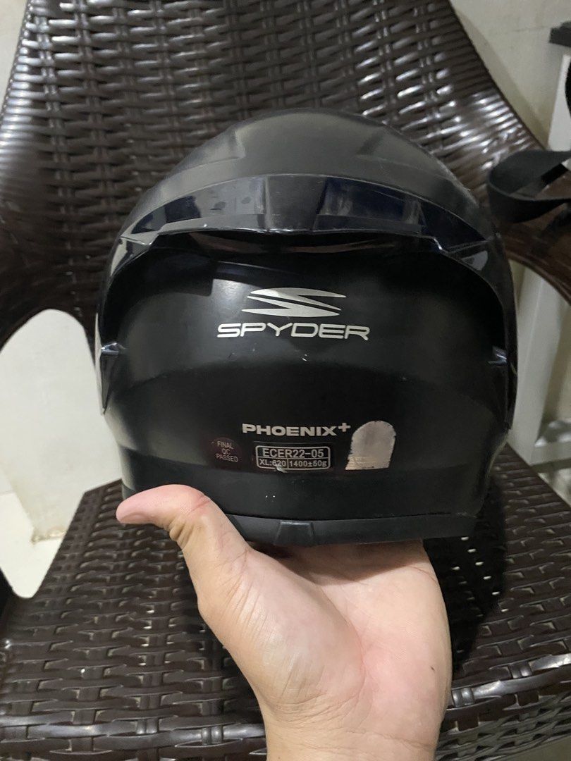 Spyder Helmet Full face XL used (Category: Other Motorcycles Parts and Accessories) located in Manila. Submitted by alsytan (Listing ID 1460727913, Image 3). Description: as is decluttering lng.