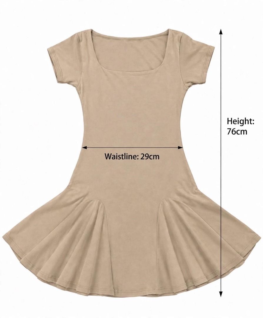 Square Neck Short Sleeve Flared Dress#45 (Category: Dresses) located in Caloocan City. Submitted by outfitloop (Listing ID 1460863418, Image 3). Description: - Simple tan dress - Square neckline - Short sleeves - Comfortable and versatile IMPORTANT: • 1st photo is an AI styling/model preview for reference on how the item may look when worn. • Please refer to the actual photos for the item’s true appearance and condition. • Color may slightly vary