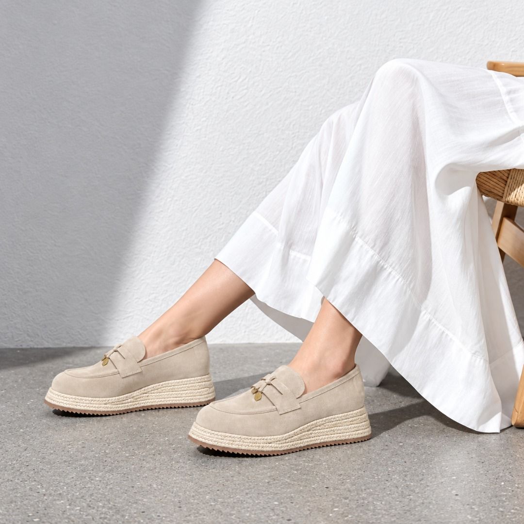Staccato Apricot Platform Loafers (Category: Loafers) located in Pasig City. Submitted by shopsmart.mnl (Listing ID 1458621609, Image 1). Description: In excellent condition 6.5-7 US Like Loro Piana Loafers.