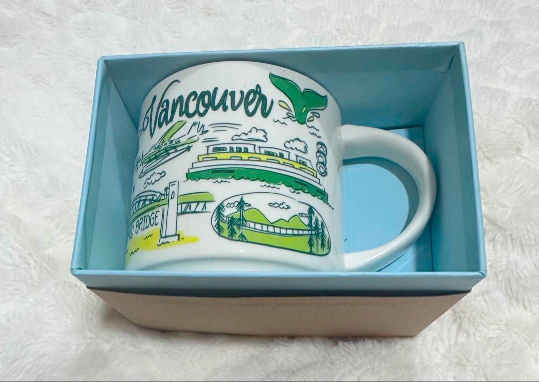 Starbucks Mug (Vancouver) (Category: Other Kitchenware & Tableware) located in Antipolo. Submitted by mutyafinds (Listing ID 1460449127, Image 1). Description: Authentic Starbucks Been There Series Mug (VANCOUVER) -“Brand new, unused. Box has slight discoloration/yellowing from storage.”.