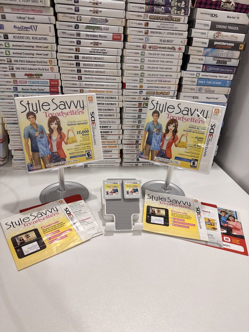 Style Savvy: Trendsetters 3DS/2DS Game (Category: In-Game Products) located in Baliuag. Submitted by mostlyaboutnintendo (Listing ID 1460911829, Image 1). Description: 📌 https://linktr.ee/mostlyaboutnintendo 📢 COMPLETE IN CASE AND MANUAL/s ✔️ Authentic ✔️ Mabilis ma-read mismong cartridge ✔️ Guaranteed tested and working ✔️ Will always send tested pics before ship out ✔️ Clean Pins ✔️ US Version Style Savvy: Trendsetters lets you run your own f