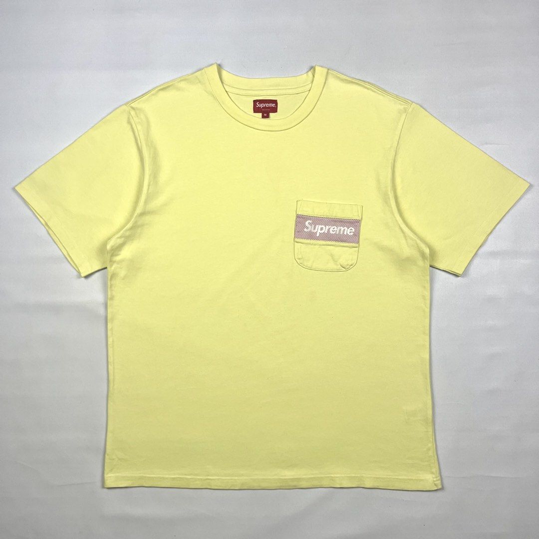 Supreme Mesh Pocket Tee (Category: Tshirts & Polo Shirts ) located in Puerto Princesa. Submitted by paradise5300 (Listing ID 1460850237, Image 1). Description: Supreme Mesh Pocket Tee Tagged Size: Medium Dimensions inches length: 28.5 inches width: 22 Condition: Very good Color rate: 9.5 Flaws: Tiny stain on neckline (not sure if removable) 1,799 shipping fee is not yet included. .