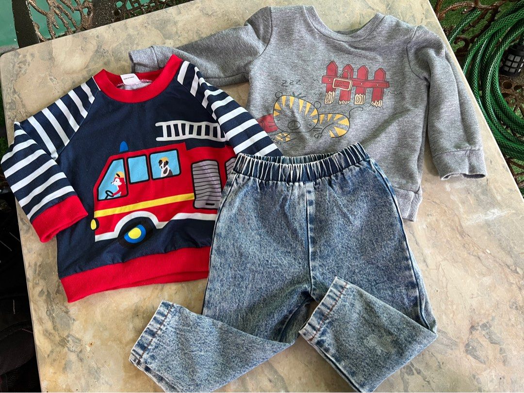 Sweatshirt and pants set for Kids (Category: Babies & Kids Fashion) located in Makati City. Submitted by closetgirlph (Listing ID 1460896922, Image 1). Description: •set of 3 • 12 months-2 y/o • worn once lang.