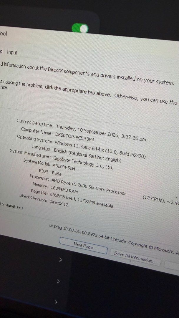 System Unit (Ryzen 5 + 1660 super) (Category: Desktops) located in Quezon City. Submitted by louisbayani (Listing ID 1460889411, Image 3). Description: Ryzen 5 2600 Gigabyte A320 mobo Gtx 1660 super 6gb vram 16 gb 2666 mhz ram (dual channel) 256gb m.2 boot ssd WD green 1tb hdd seagate barracuda Corsair CV450 psu Intelligent case + rgb fans Location: QC prefer meetups so you can test.