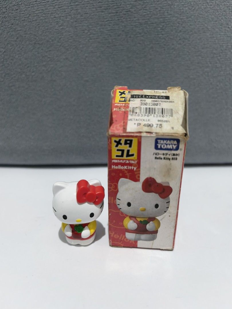 Takara Tomy Metacolle Hello Kitty Red Figure (Category: Figurines & Statues) located in Manila. Submitted by kenslie (Listing ID 1460844949, Image 1). Description: - Authentic Takara Tomy Metacolle figure - Features the iconic Kitty in red - Comes with its original packaging - Ideal addition for any Kitty enthusiast or collector.