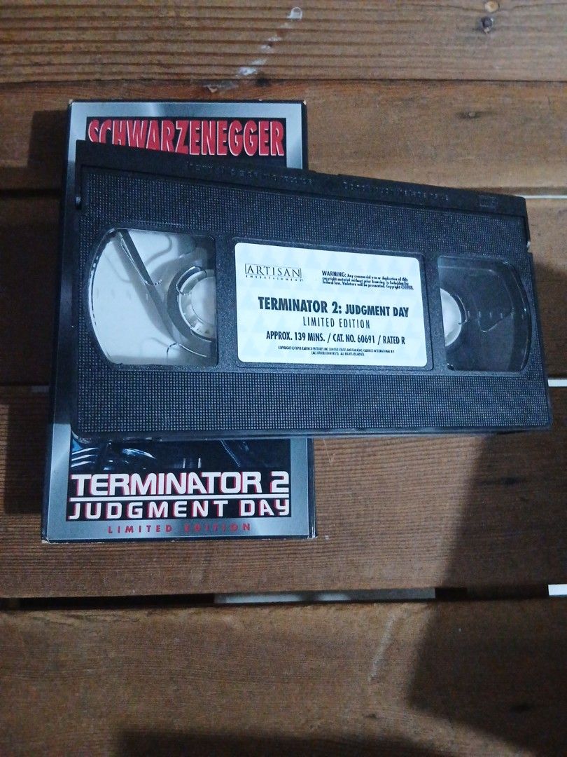 Terminator 2 VHS (Category: CDs & DVDs) located in Manila. Submitted by fastriver-bbe9 (Listing ID 1460807079, Image 2). Description: Terminator 2 VHS Strarring arnold schwarzenegger.