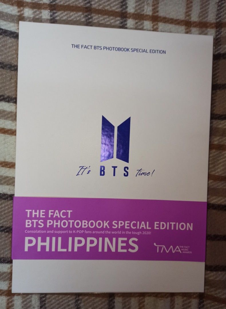 The Fact BTS Photobook Special Edition (Category: K-Wave Merchandise) located in Quezon City. Submitted by jannahbanana21 (Listing ID 1460909067, Image 2). Description: Inclusions: - 1 Photobook (140 pages) - 32 Postcards - 6 Mini Posters.