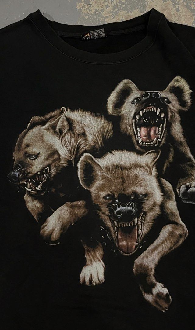 THE HUNDREDS HYENA SWEATSHIRT (givenchy vibe) (Category: Coats, Jackets and Outerwear) located in Manila. Submitted by wahunnit37468 (Listing ID 1460732366, Image 2). Description: Extremely Rare slightly loose neck and cuffs screenprinted as seen on photo W-25 L-28 Sleeve Length:25 Hem:26 L ON TAG NEGOTIABLE .