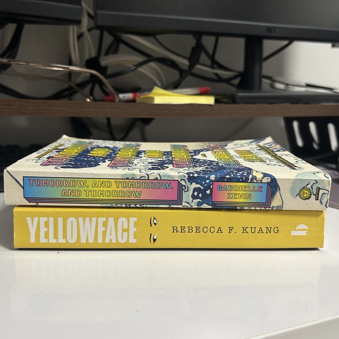 Yellowface (Category: Storybooks) located in Cebu City. Submitted by rand0mth1ngs (Listing ID 1460858738, Image 2). Description: ‘Tomorrow, and Tomorrow, and Tomorrow' by Gabrielle Zevin (Paperback) = ₱350 SOLD ‘Yellowface' by Rebecca F. Kuang (Paperback) = ₱350 - No haggling! - Both books have clean pages. - Some pages have tabs inserted and some underlined sentences. - Still good quality and no foxing MOP: Bank Transfer / Gcash MOD: J&T or Angk