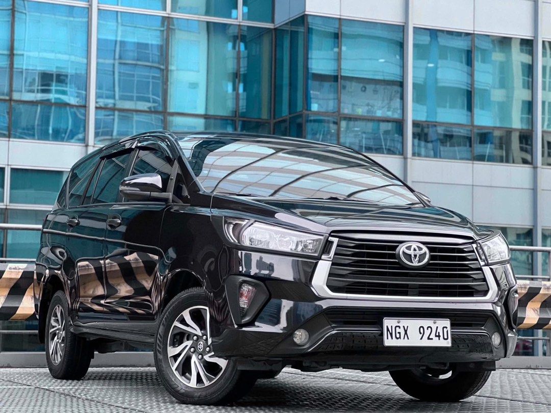 Toyota Innova (Category: Used Cars) located in Makati City. Submitted by maby_latido05 (Listing ID 1460737890, Image 2). Description: 2022 Toyota Innova 2.8 E Diesel AT Promo: 211K ALL IN DP‼️🔥 4yrs - 26,043 3yrs - 31,406 2yrs - 43,467 *Subject for approval* First owned 49k kms only Well maintained Keyless entry Touchscreen headunit Steering audio controls Auto retract side mirrors Leather seats All Power 100% not flooded Complete set of tools, 