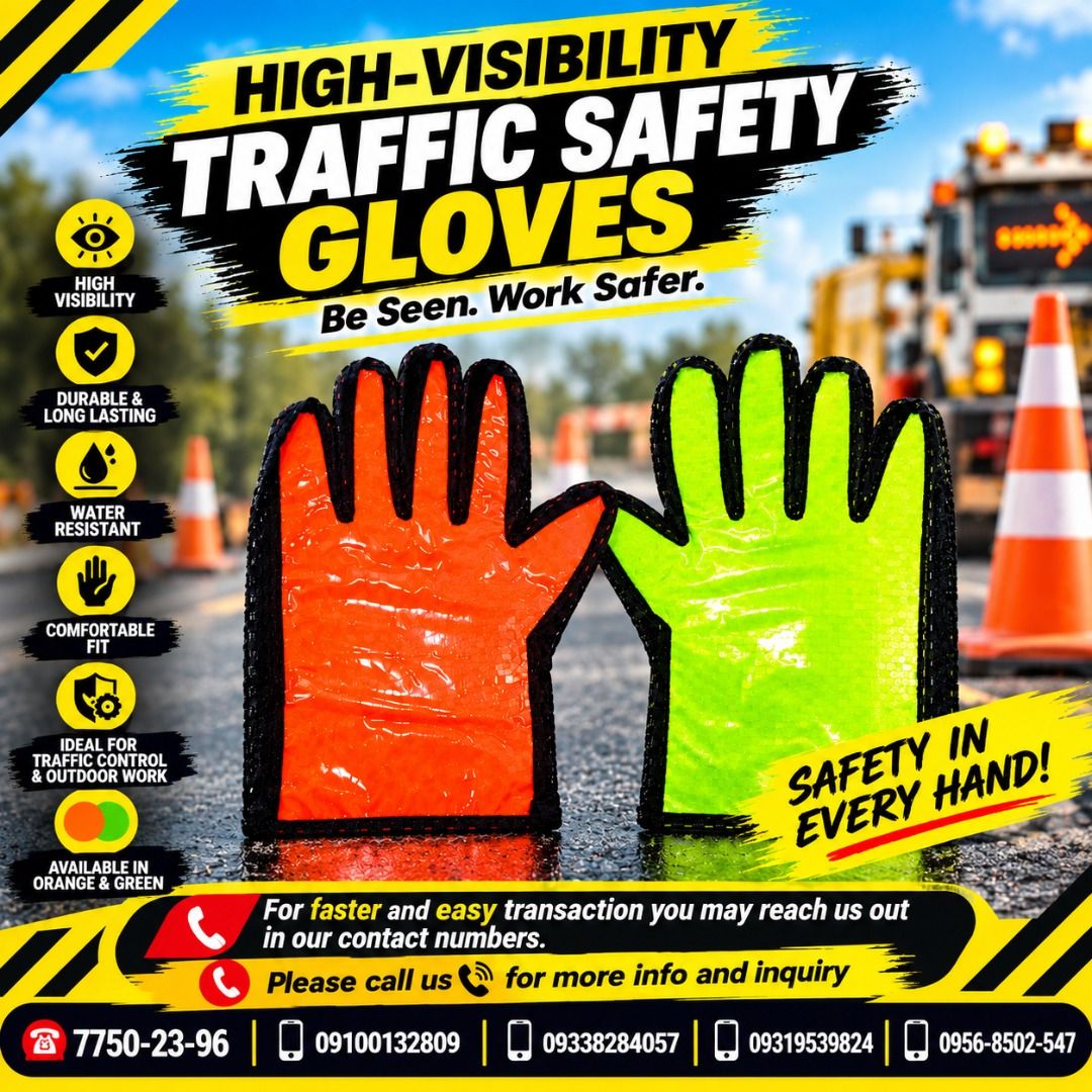 TRAFFIC SAFETY GLOVES (Category: Looking For) located in Caloocan City. Submitted by trzl_liza14 (Listing ID 1460717538, Image 1). Description: ✅ Guaranteed lowest price ✅ Quality products ✅ Big discount for bulk orders ✅ 100% LEGIT TRUSTED SUPPLIER! ✅ With Complete Legal Documents ✅ BIR Registered We Supply All Kinds Of PPE Supplies, Raincoat, Hard Hat, Cooler Box, Plastic Trash Bin, Road Barriers, Kayak Boats, Crystal Kayak, Traffic Cone, T-Bol