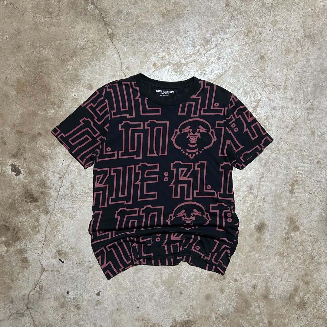 True Religion Buddha AOP Tee (Category: Tshirts & Polo Shirts ) located in Manila. Submitted by arvinnn_ (Listing ID 1460902729, Image 2). Description: True Religion Buddha Aop Tee Size S on tag Width 19 Length 26 Excellent Condition Color Rate 9.5/10 No Issue 350+sf Antipolo, Rizal.