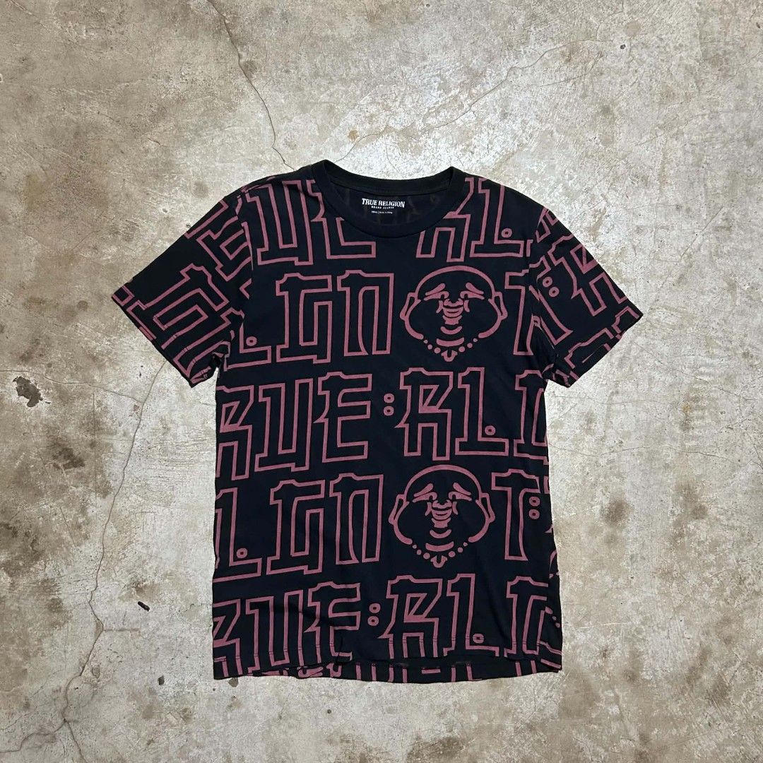 True Religion Buddha AOP Tee (Category: Tshirts & Polo Shirts ) located in Manila. Submitted by arvinnn_ (Listing ID 1460902729, Image 1). Description: True Religion Buddha Aop Tee Size S on tag Width 19 Length 26 Excellent Condition Color Rate 9.5/10 No Issue 350+sf Antipolo, Rizal.