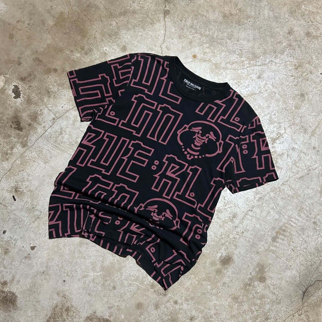 True Religion Buddha AOP Tee (Category: Tshirts & Polo Shirts ) located in Manila. Submitted by arvinnn_ (Listing ID 1460902729, Image 3). Description: True Religion Buddha Aop Tee Size S on tag Width 19 Length 26 Excellent Condition Color Rate 9.5/10 No Issue 350+sf Antipolo, Rizal.