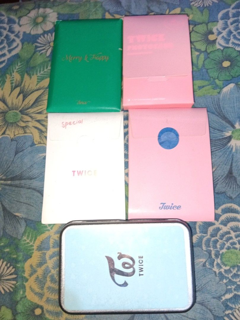 TWICE OFFICAL PHOTOCARDS READ THE DESCRIPTION (Category: K-Wave Merchandise) located in Manila. Submitted by toshinome (Listing ID 1460760179, Image 1). Description: --------------OFFER-------------- OR SELL EACH!!! - TWICE PC Merchandise EACH ! - Includes: Merry & Happy Album - Includes: Special Album - Includes:Twicetagram Complete Pc - Includes:Twice land: The Opening - Includes: Twice land The Opening: Encore - Includes: Assorted pink TWICE p