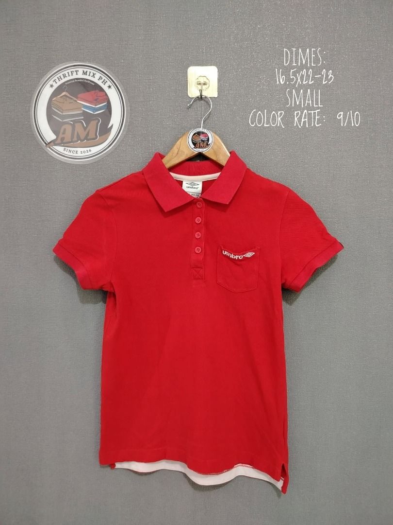 Umbro | For Women (Category: Shirts) located in Dasmarinas. Submitted by amthriftmixph.2001 (Listing ID 1460724025, Image 1). Description: BRAND: Umbro | For Women SIZE: Small DIMES: 16.5" Width x 22 - 23" Length CONDITION: 9/10 COLOR RATE: 9/10 TAGS: With Brand Tags ISSUE: None.