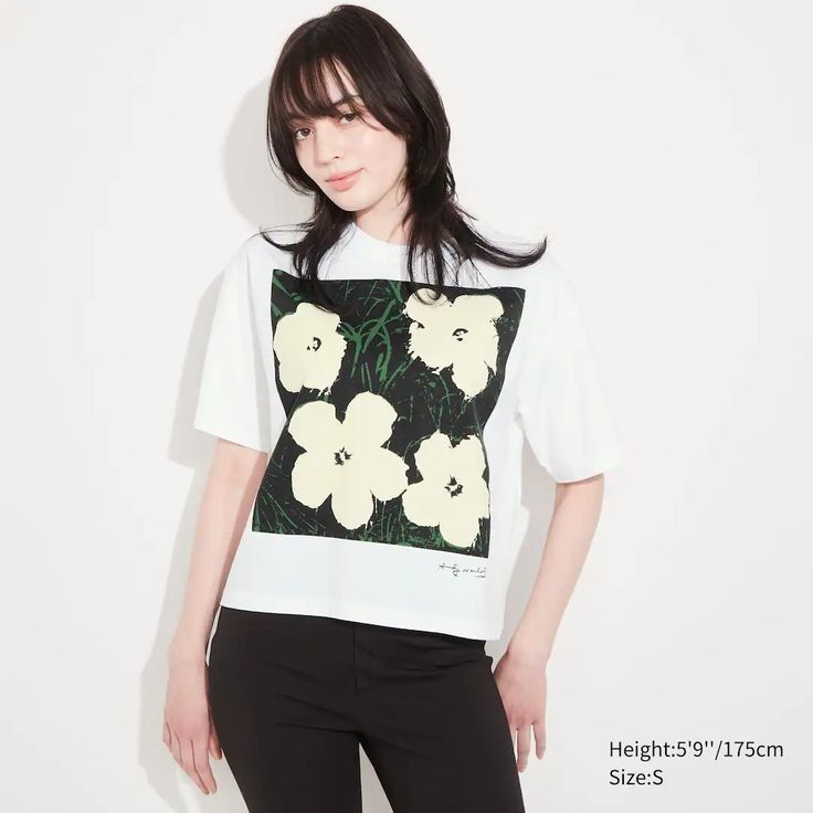 Uniqlo x andy warhol (Category: Shirts) located in General Santos City (Dadiangas). Submitted by evolveorrepeat (Listing ID 1460720302, Image 1). Description: Uniqlo x Andy Warhol womens flowers collection graphic tshirt Size xl on tag Pit to pit 24 L"25 In very good used condition Issue: yellowish stain (sleeve) check photo Dm to purchase!.