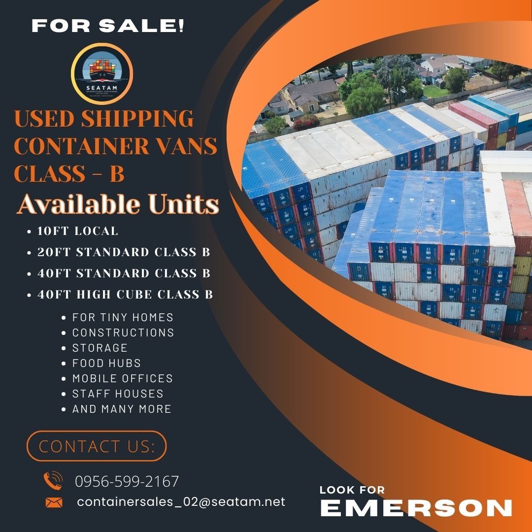 USED SHIPPING CONTAINER VANS FOR SALE (Category: Construction & Building Materials) located in San Jose del Monte. Submitted by seatam_emerson (Listing ID 1460800456, Image 1). Description: .