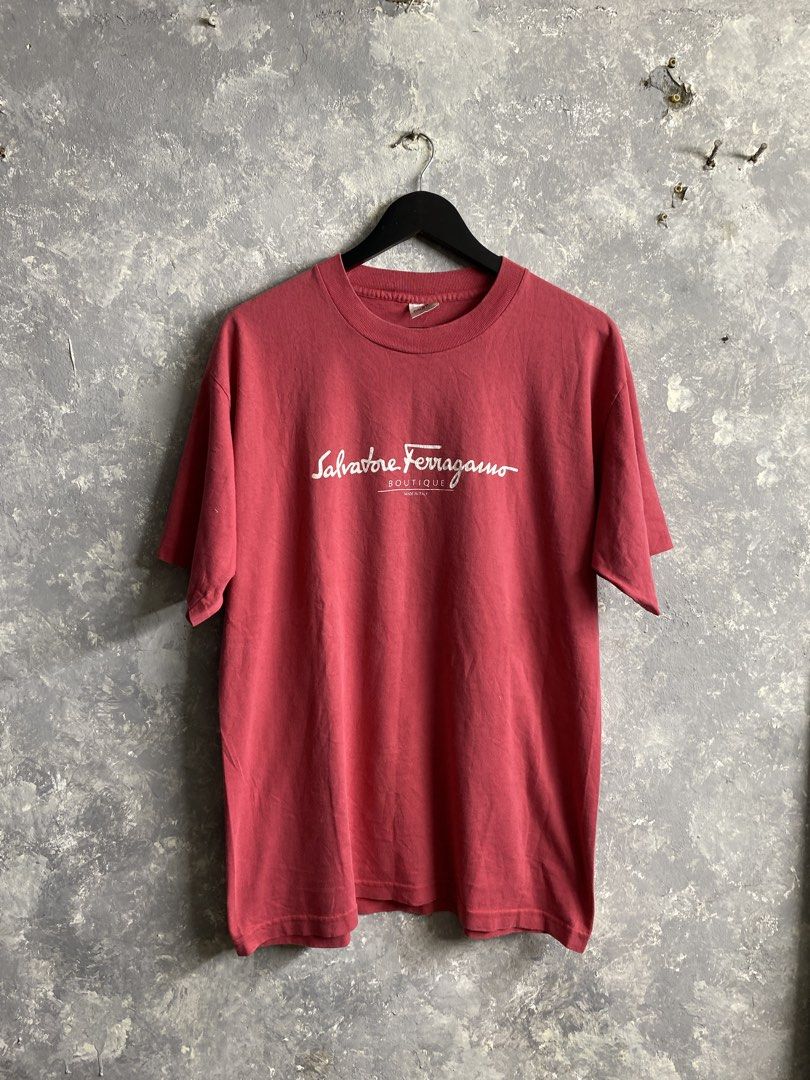 Vintage 90s Salvatore Ferragamo (Category: Tshirts & Polo Shirts ) located in Pasig City. Submitted by lumangkamisa (Listing ID 1460769449, Image 1). Description: Large Murina tag.