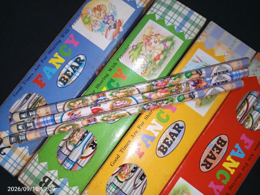 Vintage Fance Bear Pencils (Category: Vinyls) located in Davao. Submitted by banana.pancake (Listing ID 1460902699, Image 3). Description: 70 each box Brand new pencils.