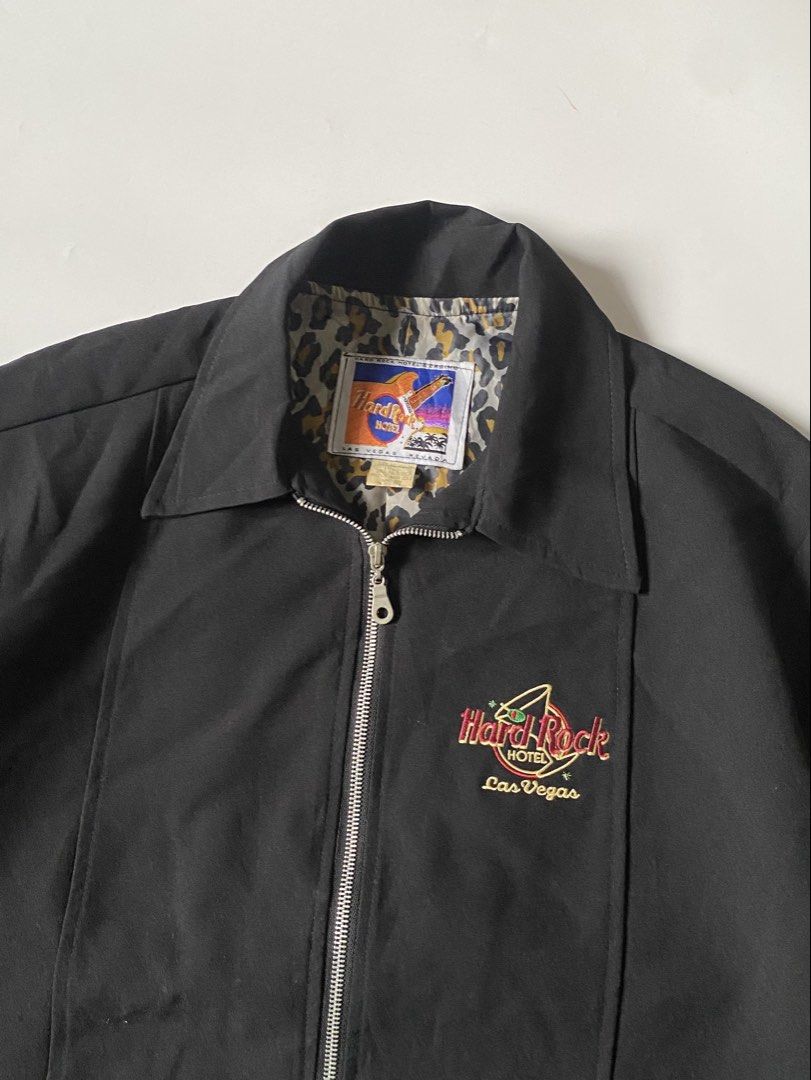 Vintage Hard Rock Las Vegas Work Jacket (Category: Coats, Jackets and Outerwear) located in Baguio. Submitted by archival.store (Listing ID 1460898424, Image 3). Description: Size tagged:L Issue:none Width:25.5 Length:28 Shoulder:21 Sleeve:24.5.