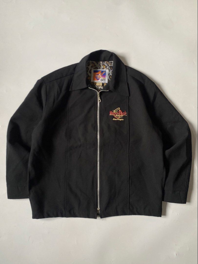 Vintage Hard Rock Las Vegas Work Jacket (Category: Coats, Jackets and Outerwear) located in Baguio. Submitted by archival.store (Listing ID 1460898424, Image 2). Description: Size tagged:L Issue:none Width:25.5 Length:28 Shoulder:21 Sleeve:24.5.