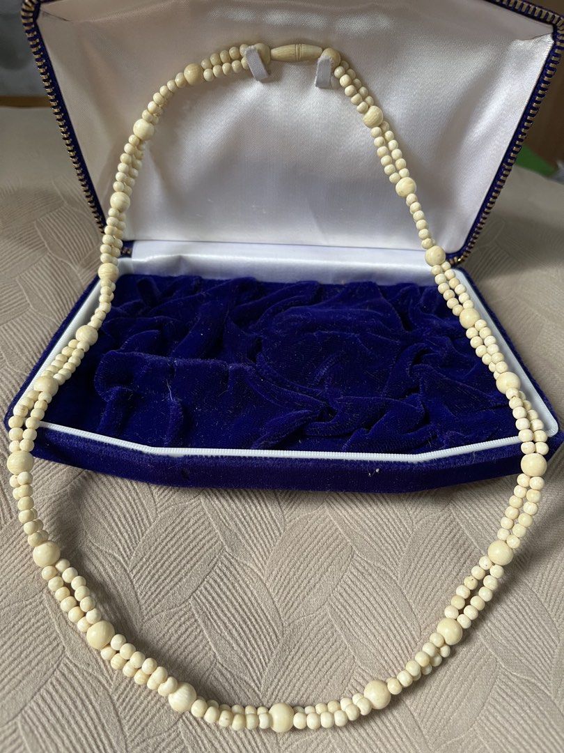 Vintage Ivory Double Strand Beaded Necklace (Category: Necklaces) located in Tandag. Submitted by maryarlale42144 (Listing ID 1460722964, Image 1). Description: Authentic ivory 24 inches.