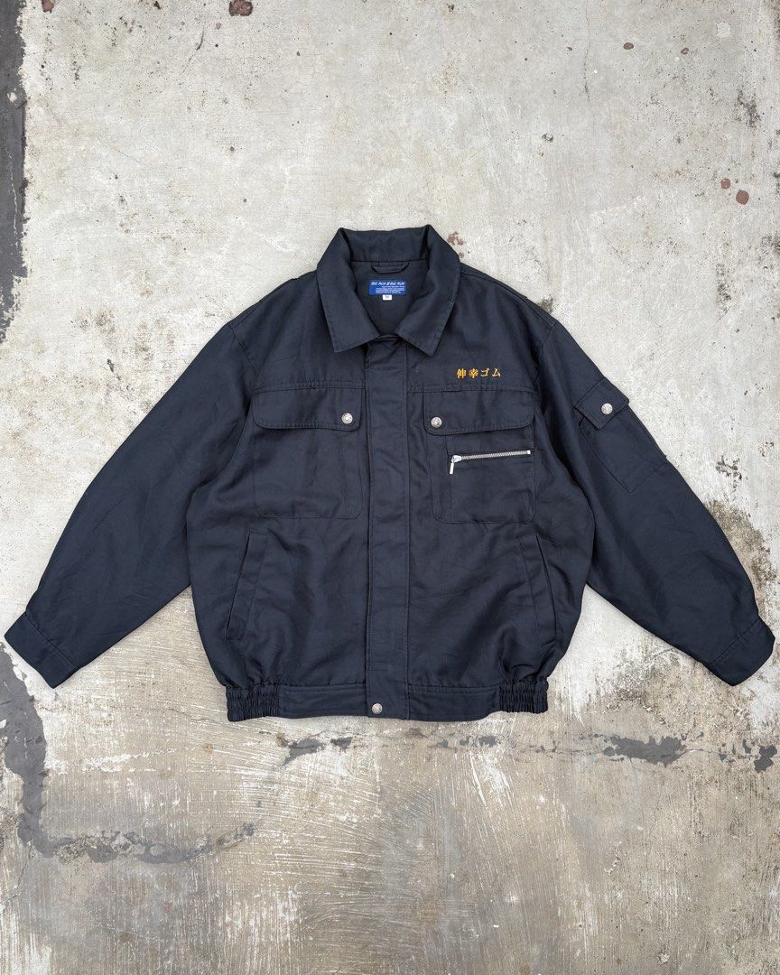 Vintage Japanese Navy Blue Work Jacket (Category: Coats, Jackets and Outerwear) located in Calamba. Submitted by lyrons.wardrobe (Listing ID 1460807518, Image 1). Description: 23x25 Pristine condition.