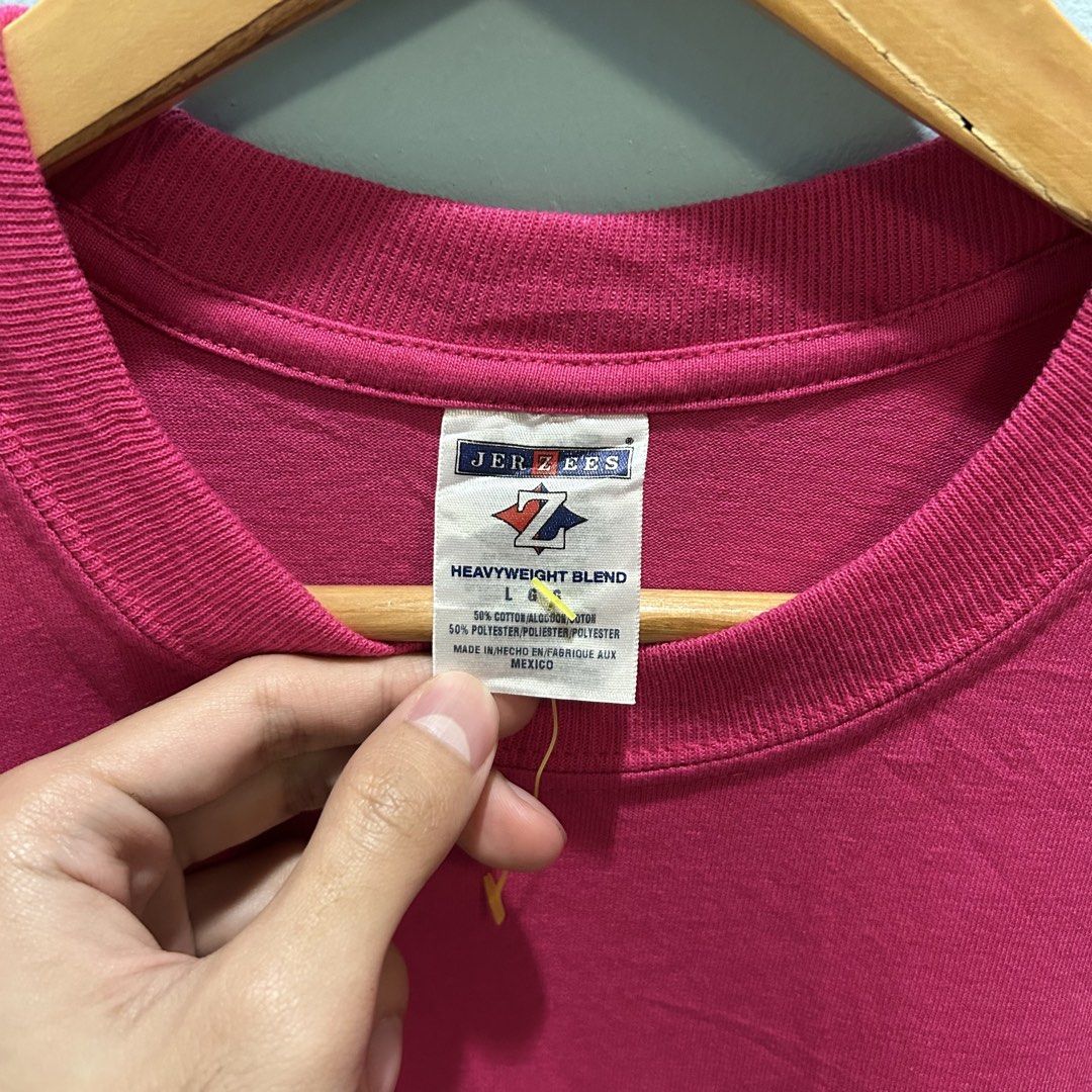 Vintage Jerzees Pink Plain Shirt (Category: Tshirts & Polo Shirts ) located in Dagupan City. Submitted by macavex (Listing ID 1460741773, Image 2). Description: 21” x 30” Deadstock, washed, sticker removed*.