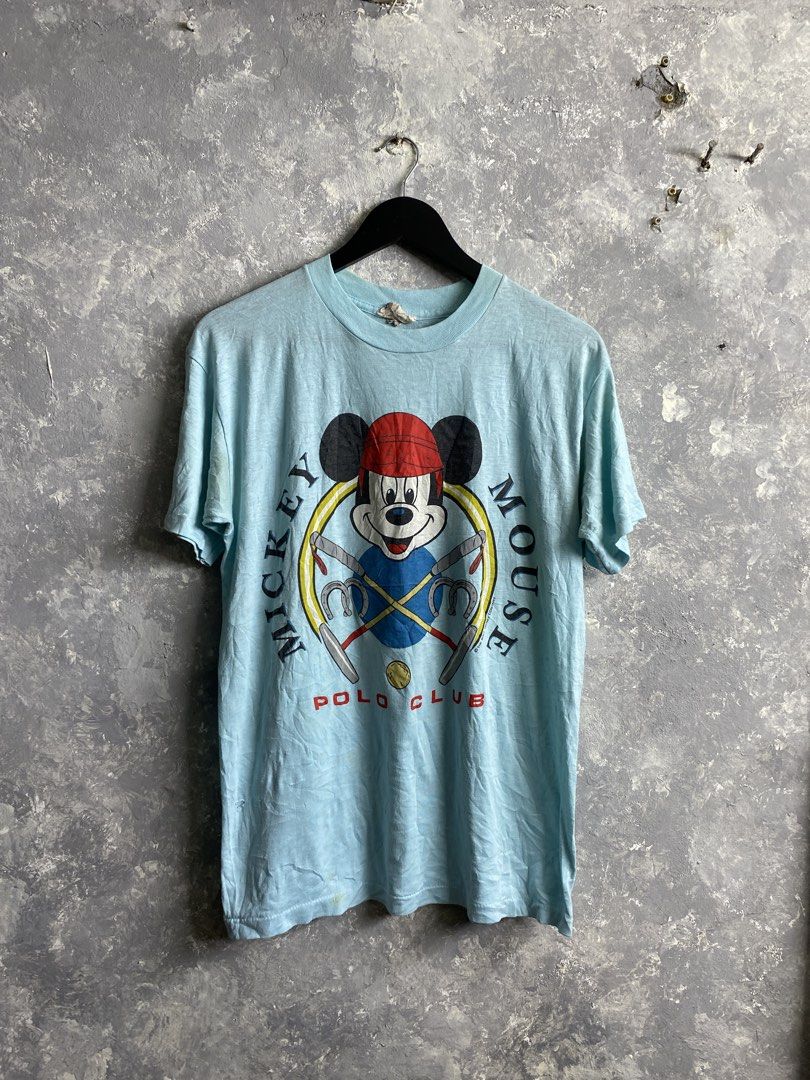 Vintage Mickey Mouse Polo Club (Category: Tshirts & Polo Shirts ) located in Pasig City. Submitted by lumangkamisa (Listing ID 1460769643, Image 1). Description: Large single stitch Small hole.